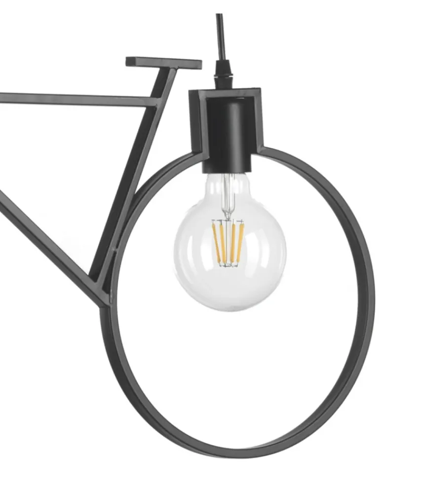 Illuminazione Per Interno-Onli Lampada a sospensione "bike" nero, e27