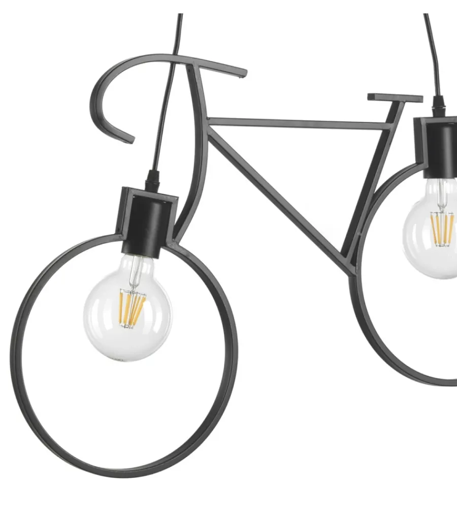 Illuminazione Per Interno-Onli Lampada a sospensione "bike" nero, e27