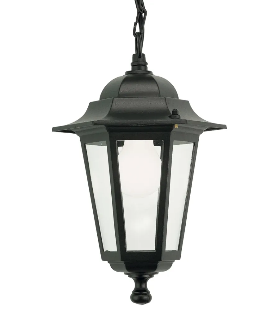Illuminazione Per Esterno- Lampada a sospensione "kayak " nera, e27