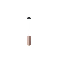 Illuminazione Per Interno|Lampada a sospensione "kruk" in cemento color mattone, h 120 cm