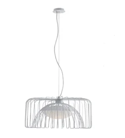 Illuminazione Per Interno|Lampada a sospensione led "cougar" bianca, ø50 cm