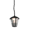 Illuminazione Per Esterno- Lampada a sospensione led "cloe" nero goffrato 12w 800lm, h 84 cm