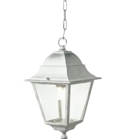 New Lampada a sospensione  "old " bianco e argento, e27 Illuminazione Per Esterno