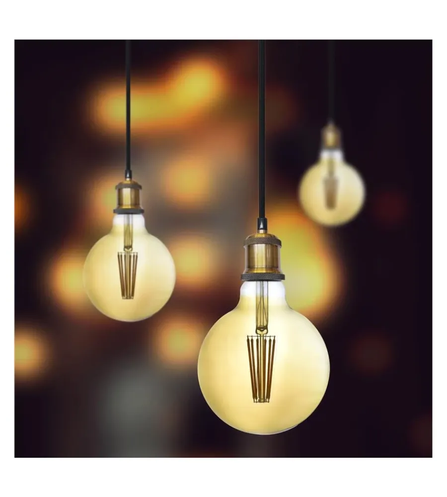 Illuminazione Per Interno- Lampada a sospensione "pendel" ottone 1,5 mt, e27