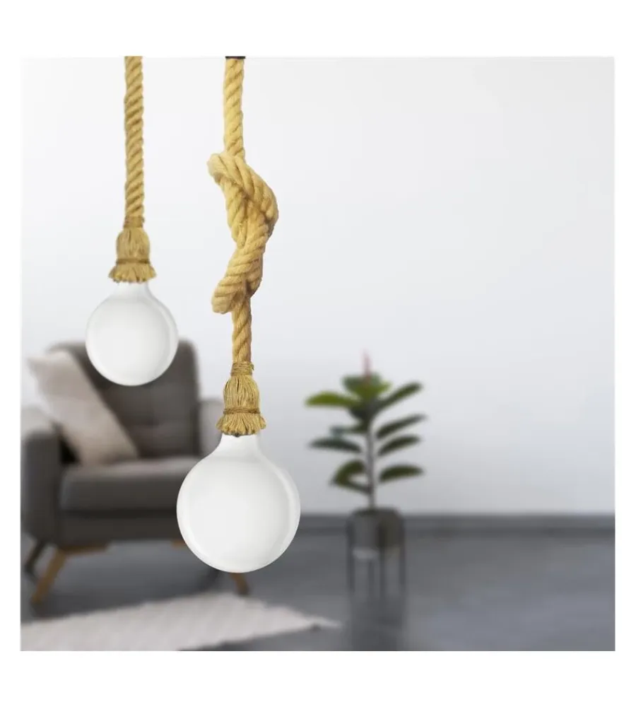 Illuminazione Per Interno- Lampada a sospensione "pendel" corda 1,5 mt, e27