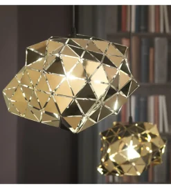 Clearance Lampada a sospensione piccola "andromeda" nera e oro, e27 Illuminazione Per Interno