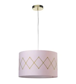 Onli Illuminazione Per Interno|Lampada a sospensione "rosita" oro e rosa, e27