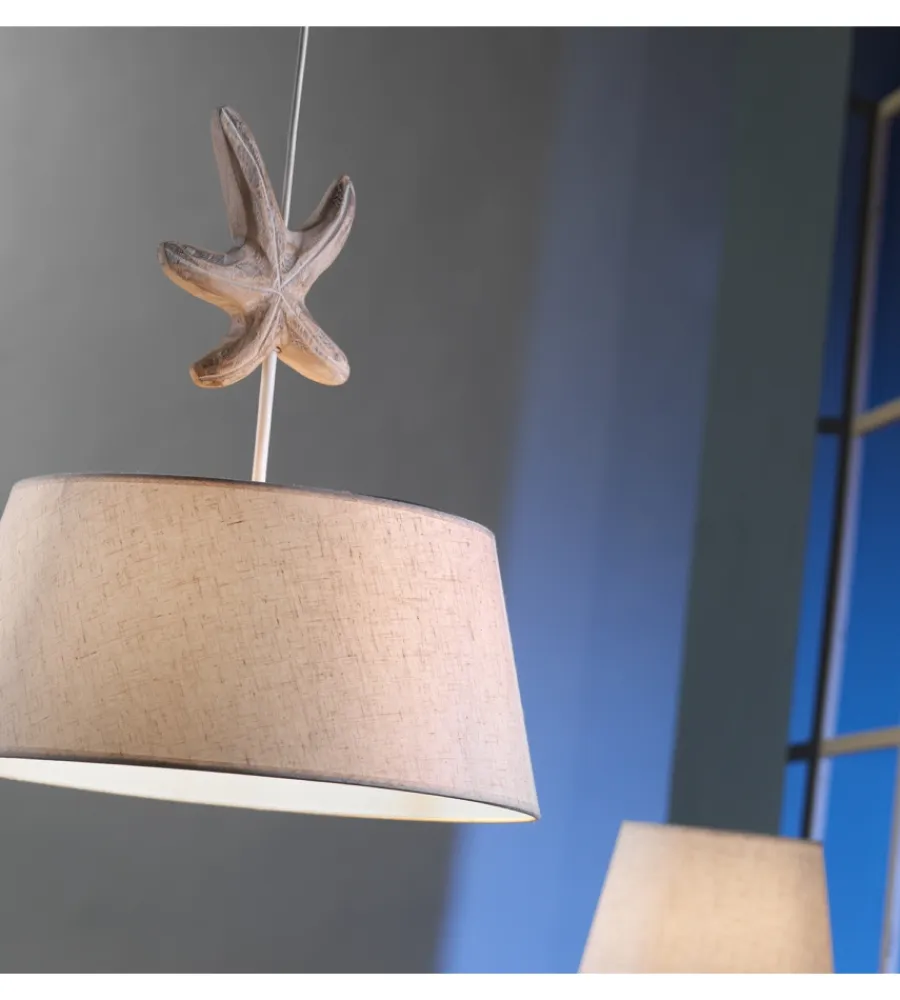 Illuminazione Per Interno-Onli Lampada a sospensione "stellina" legno e metallo, e27