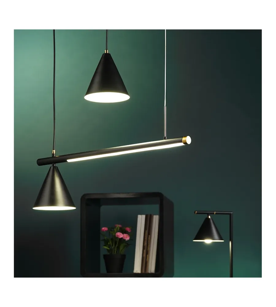 Illuminazione Per Interno-Onli Lampada a sospensione "taka" con led e 2 luci, 4000k e14