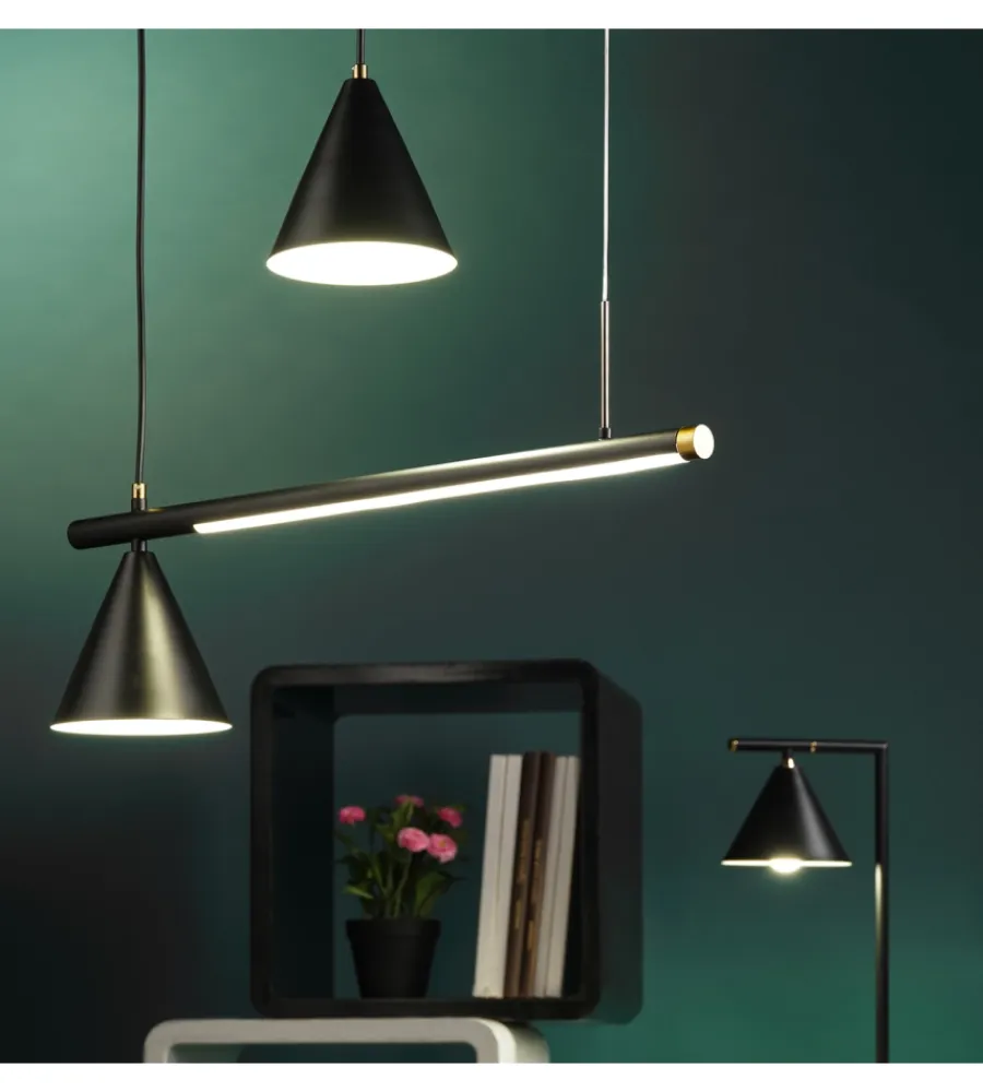 Illuminazione Per Interno-Onli Lampada a sospensione "taka" con led e 2 luci, 4000k e14