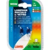 Hot da con zoccolo vetro - (w5w) - 5w - w2,1x9,5d - 2 pz  - d/blister - blu  58360 Elettrico