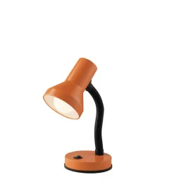 Illuminazione Per Interno- Lampada da scrivania in metallo arancione, 60w