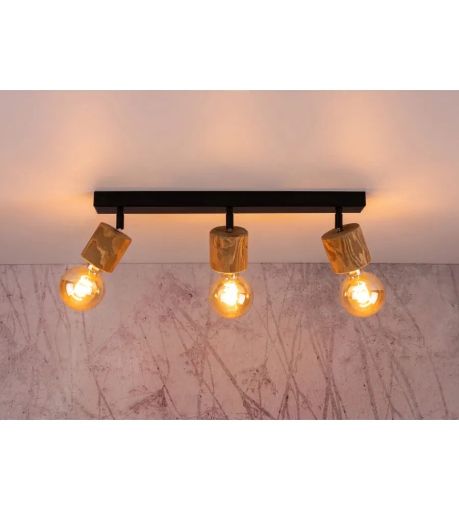 Onli Illuminazione Per Interno|Lampada da soffitto "matilde" barra 3 luci e27
