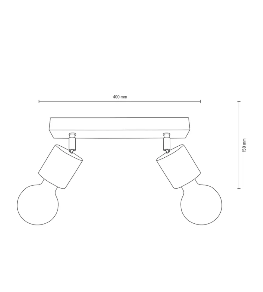 Onli Illuminazione Per Interno|Lampada da soffitto "matilde" 2 luci, e27