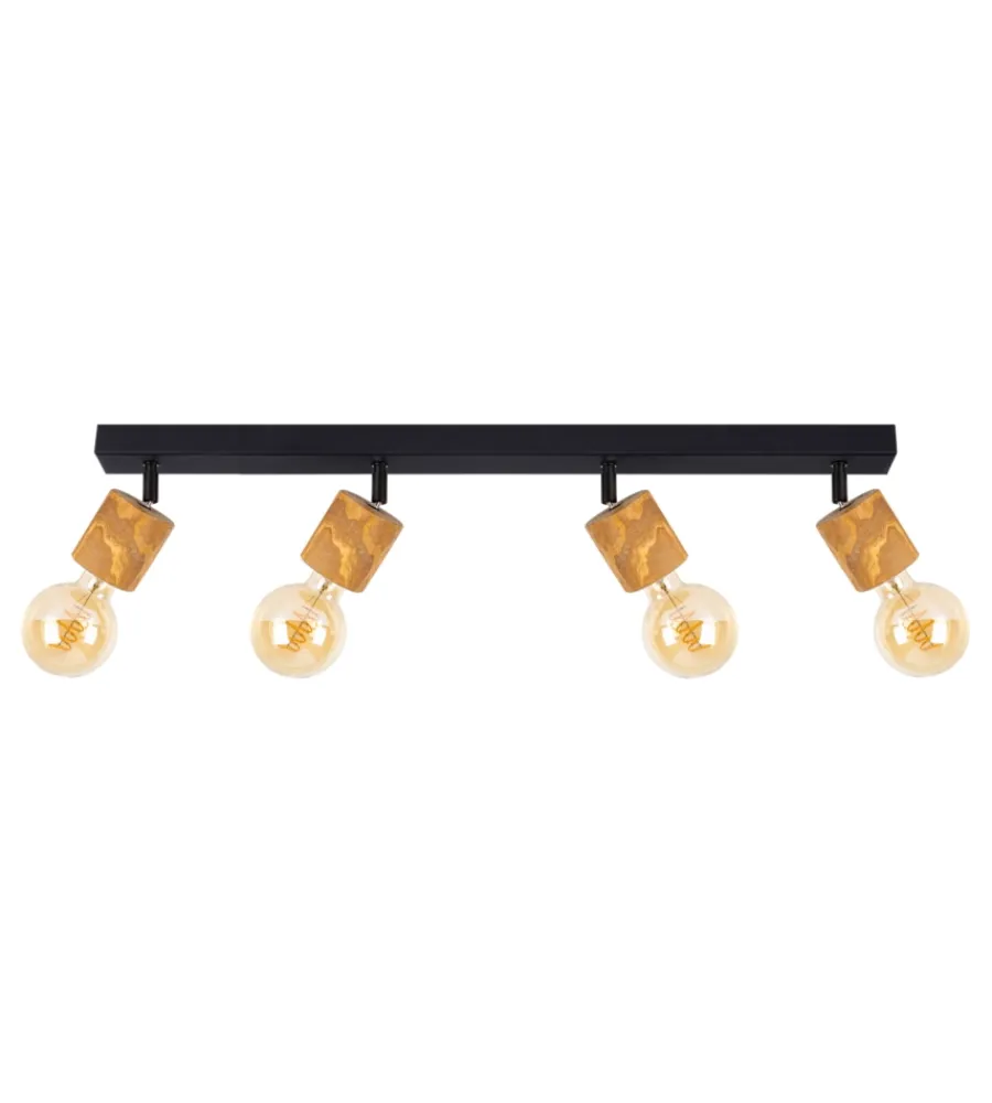 Onli Illuminazione Per Interno|Lampada da soffitto "matilde" barra 4 luci, e27