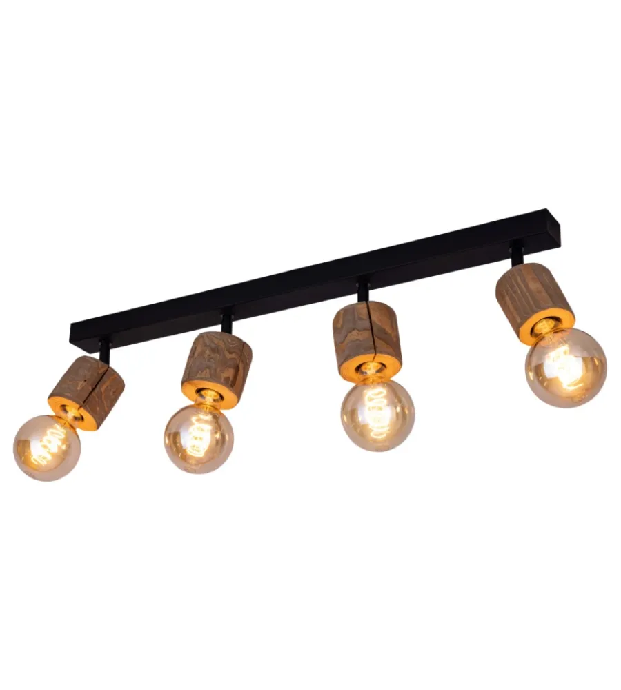 Onli Illuminazione Per Interno|Lampada da soffitto "matilde" barra 4 luci, e27