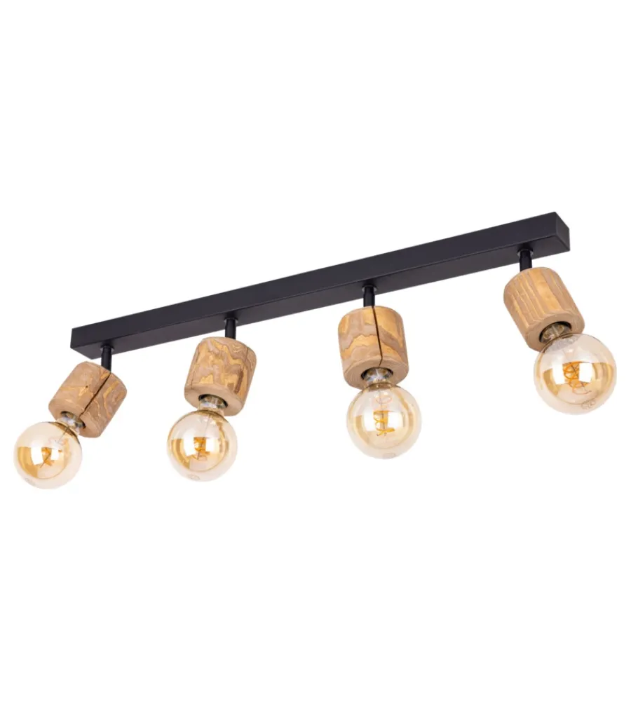 Onli Illuminazione Per Interno|Lampada da soffitto "matilde" barra 4 luci, e27