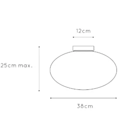 Onli Illuminazione Per Interno|Lampada da soffitto "janet" in vetro d38, e27