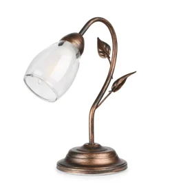 Illuminazione Per Interno-Onli Lampada da tavolo 1 luce "liliana" bronzo e14