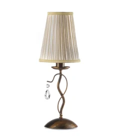 Outlet Lampada da tavolo 1 luce "delia" bronzo e14 Illuminazione Per Interno