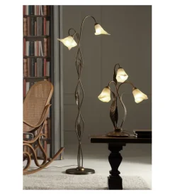 Clearance Lampada da tavolo 3 luci "alga" bronzo e14 Illuminazione Per Interno