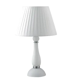 Illuminazione Per Interno|Lampada da tavolo "alfiere" bianco 32x54 cm, max 60w