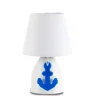 Sale Lampada da tavolo "ancorina" bianca e blu, e14 Illuminazione Per Interno