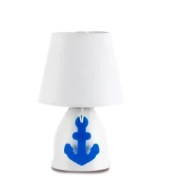 Sale Lampada da tavolo "ancorina" bianca e blu, e14 Illuminazione Per Interno