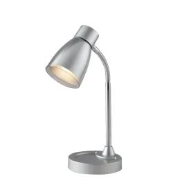 Online Lampada da tavolo "arkimede" in metallo argento, 40w Illuminazione Per Interno