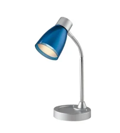 Illuminazione Per Interno|Lampada da tavolo "arkimede" in metallo blu, 40w