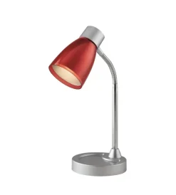Illuminazione Per Interno- Lampada da tavolo "arkimede" in metallo rosso, 40w