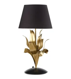 Hot Lampada da tavolo "drusilla" nera e oro, e27 Illuminazione Per Interno