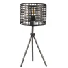 Onli Illuminazione Per Interno|Lampada da tavolo "flam" in metallo grigio, e14