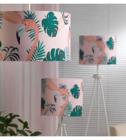 New Lampada da tavolo "flamingo" rosa e bianco, e14 Illuminazione Per Interno