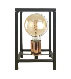 New Lampada da tavolo "floki" in metallo nero, e27 Illuminazione Per Interno