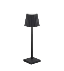 Illuminazione Per Esterno- Lampada da tavolo led ricaricabile essenza nera 3,5w