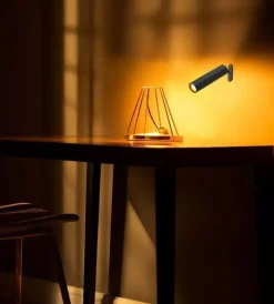 Discount Lampada da tavolo magnetica ricaricabile nera 3w, 4000k Illuminazione Per Interno