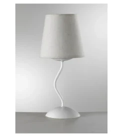 Onli Illuminazione Per Interno|Lampada da tavolo "margot" in metallo e stoffa, e14