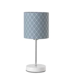 Onli Illuminazione Per Interno|Lampada da tavolo "noah" con paralume azzurro, e14