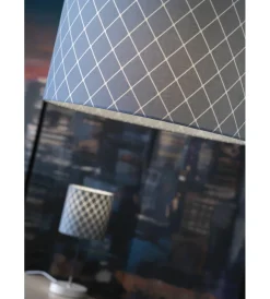 Onli Illuminazione Per Interno|Lampada da tavolo "noah" con paralume azzurro, e14