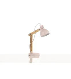 Illuminazione Per Interno-Onli Lampada da tavolo "nora" in legno e metallo rosa, e14