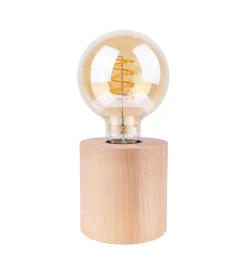 Best Lampada da tavolo "fofi" esagonale legno di rovere, e27 Illuminazione Per Interno