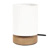 Discount Lampada da tavolo "kamo" legno e tessuto, e27 Illuminazione Per Interno