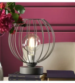 Onli Illuminazione Per Interno|Lampada da tavolo "melone" grigio, e27