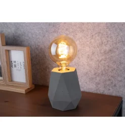 Illuminazione Per Interno-Onli Lampada da tavolo "ventura" 1 luce grigio e27