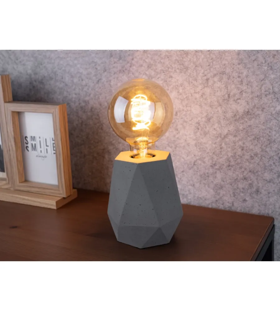 Illuminazione Per Interno-Onli Lampada da tavolo "ventura" 1 luce grigio e27