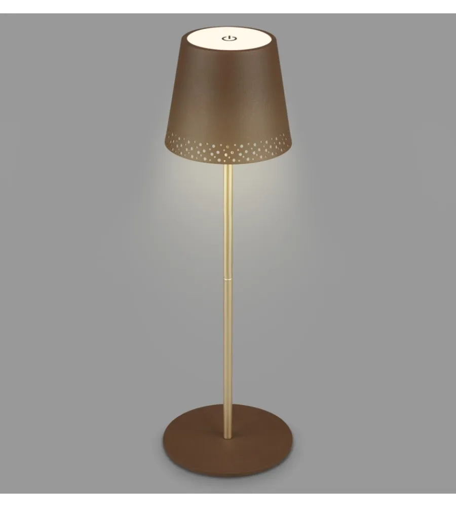 Hot Lampada da tavolo ricaricabile oro, 280 lumen Illuminazione Per Esterno