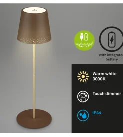 Hot Lampada da tavolo ricaricabile oro, 280 lumen Illuminazione Per Esterno