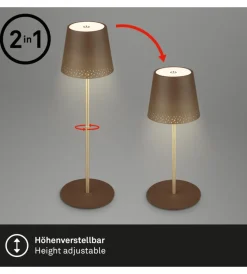Hot Lampada da tavolo ricaricabile oro, 280 lumen Illuminazione Per Esterno