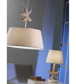 Onli Illuminazione Per Interno|Lampada da tavolo "stellina" legno e metallo, e27